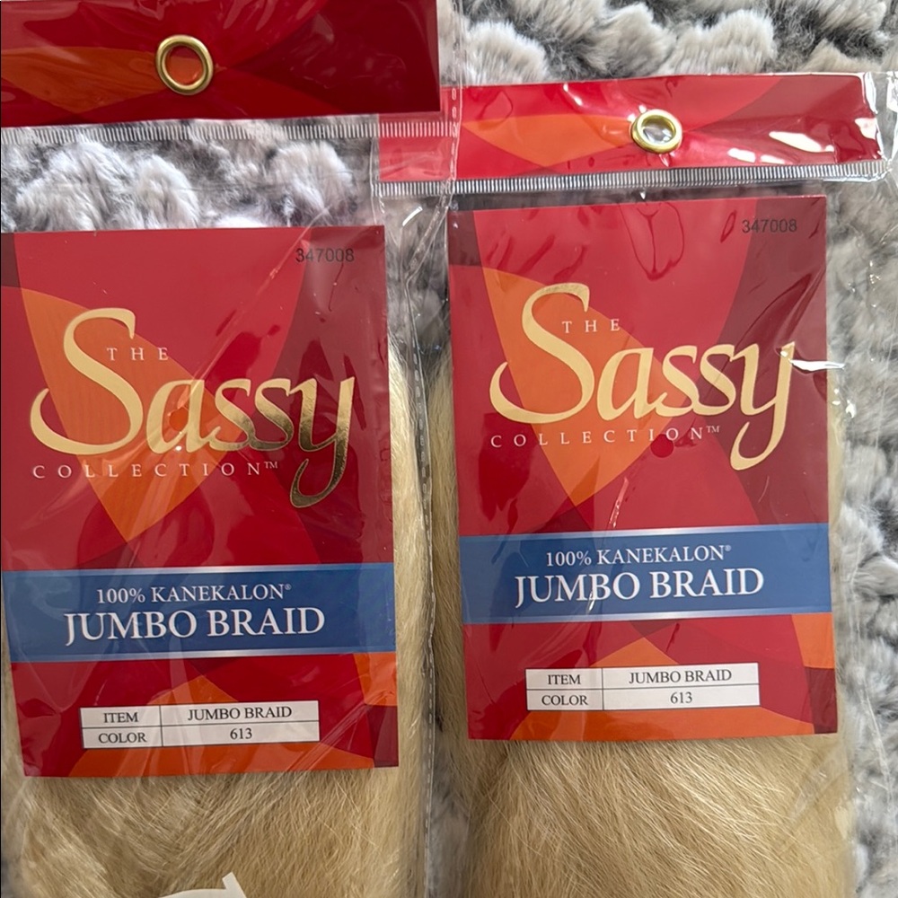 The Sassy Collection: Brand New/sealed, Jumbo platinum Braid Hair Extension.